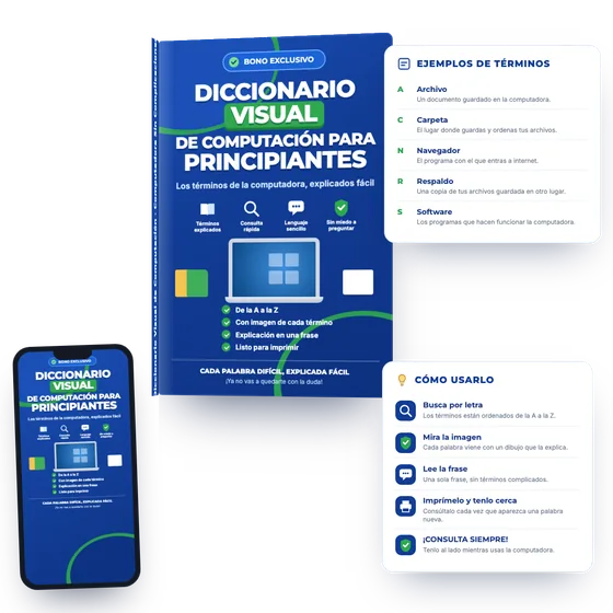 Mockup del bono Diccionario Visual de Computación Para Principiantes
