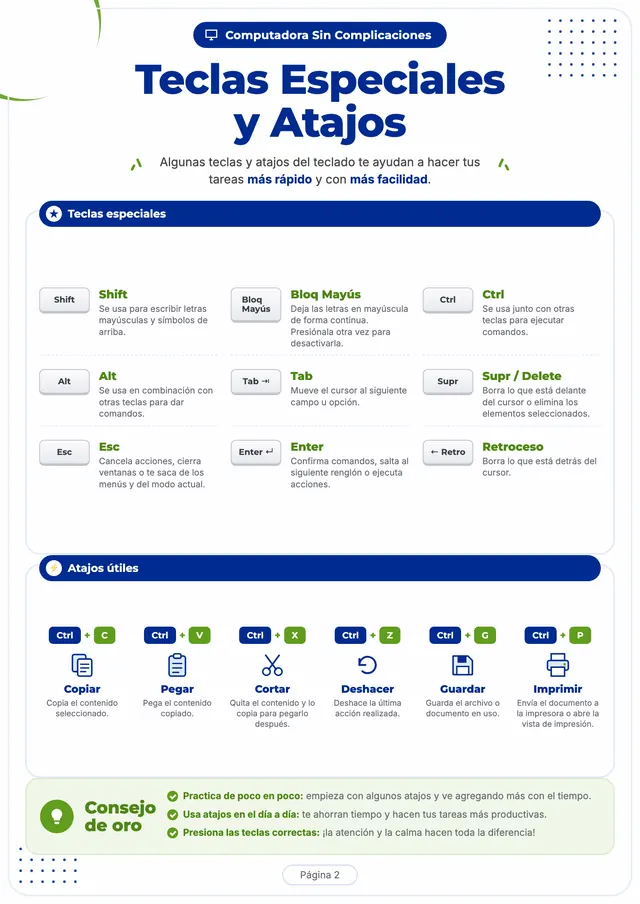 Página 4 de explicaciones visuales de Computadora Sin Complicaciones