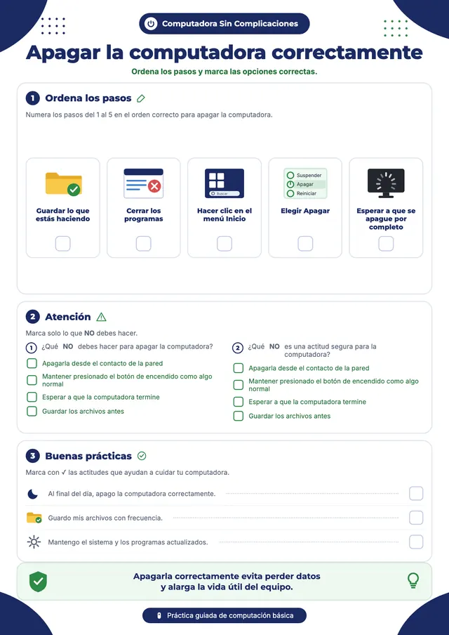 Página 7 de prácticas guiadas de Computadora Sin Complicaciones